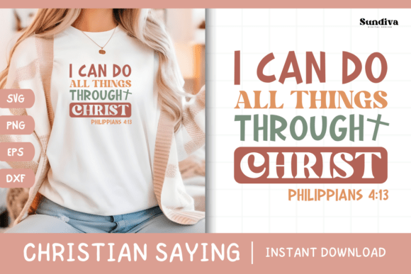 Christian Quote SVG V2 — Faith Saying 1 Graphics for Crafts