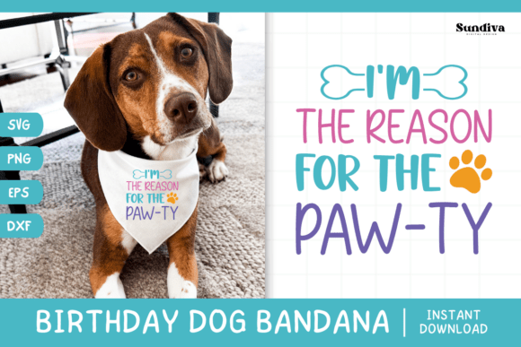 Cute Birthday Dog Bandana Quote SVG 11: Graphics for Crafts & Joyful Content