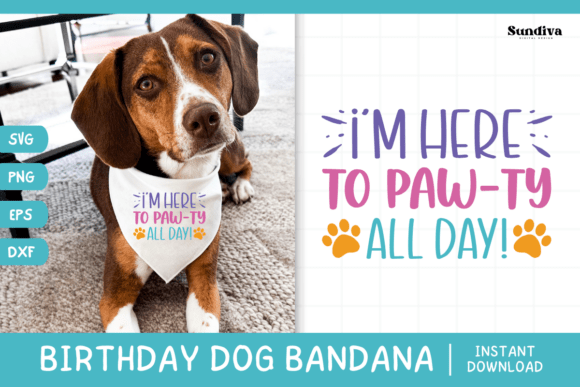 Cute Birthday Dog Bandana Quote SVG 12
