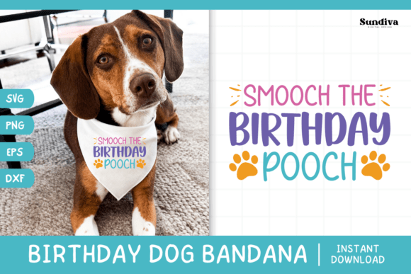 Cute Birthday Dog Bandana Quote SVG 2: Graphics for Crafts & Joy
