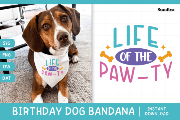 Cute Birthday Dog Bandana Quote SVG 5