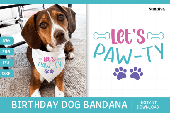 Cute Birthday Dog Bandana Quote SVG 6: Graphics for Crafts & Joyful Branding