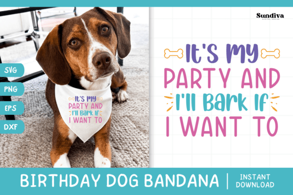Cute Birthday Dog Bandana Quote SVG 7: Graphics for Crafts & Playful Branding