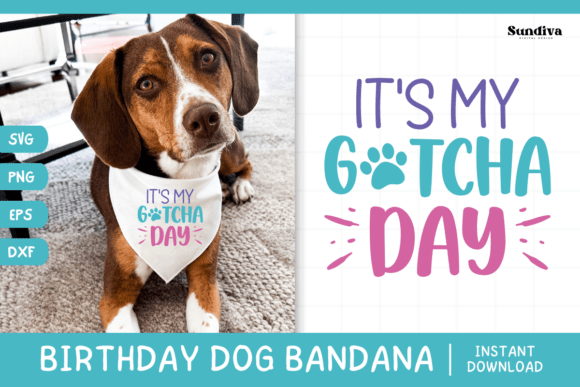 Cute Birthday Dog Bandana Quote SVG 8: Graphics for Crafts-First Brands