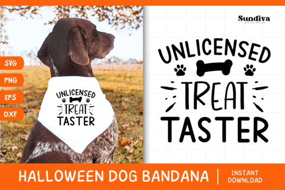 Funny Halloween Dog Bandana Quote SVG 1: Graphics for Crafts & Content