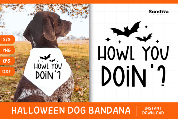Funny Halloween Dog Bandana Quote SVG 18: Graphics for Crafts & Campaigns