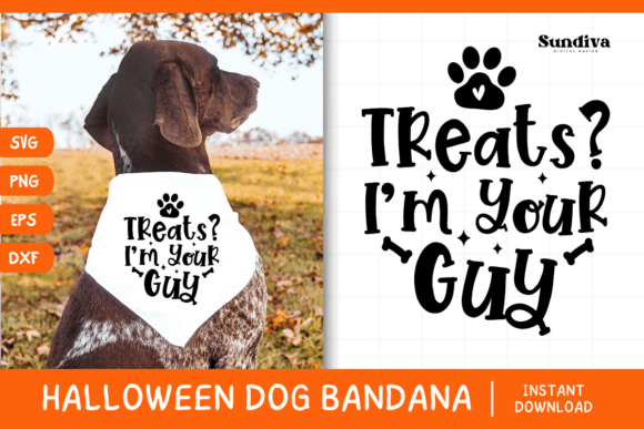 Funny Halloween Dog Bandana Quote SVG 3: Graphics for Crafts & Playful Branding