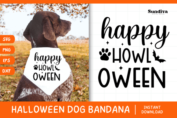 Funny Halloween Dog Bandana SVG 21: Graphics for Crafts