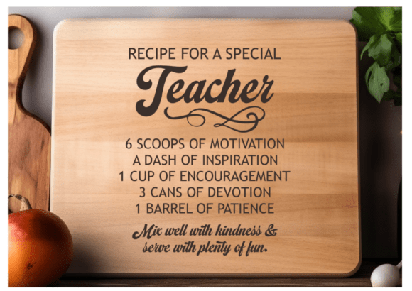 Teacher Appreciation Board Quote SVG PNG: Graphics for Crafts & Content