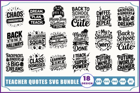 Teacher Life Quote SVG Bundle: Graphics for Crafts & Local Branding