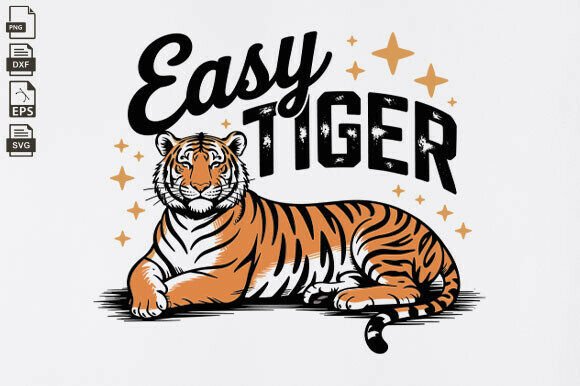 Trendy Retro, Funny Quote SVG with Tiger